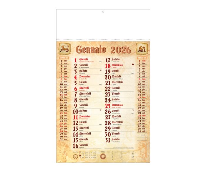 Calendario Olandese Anticato - Vista Principale